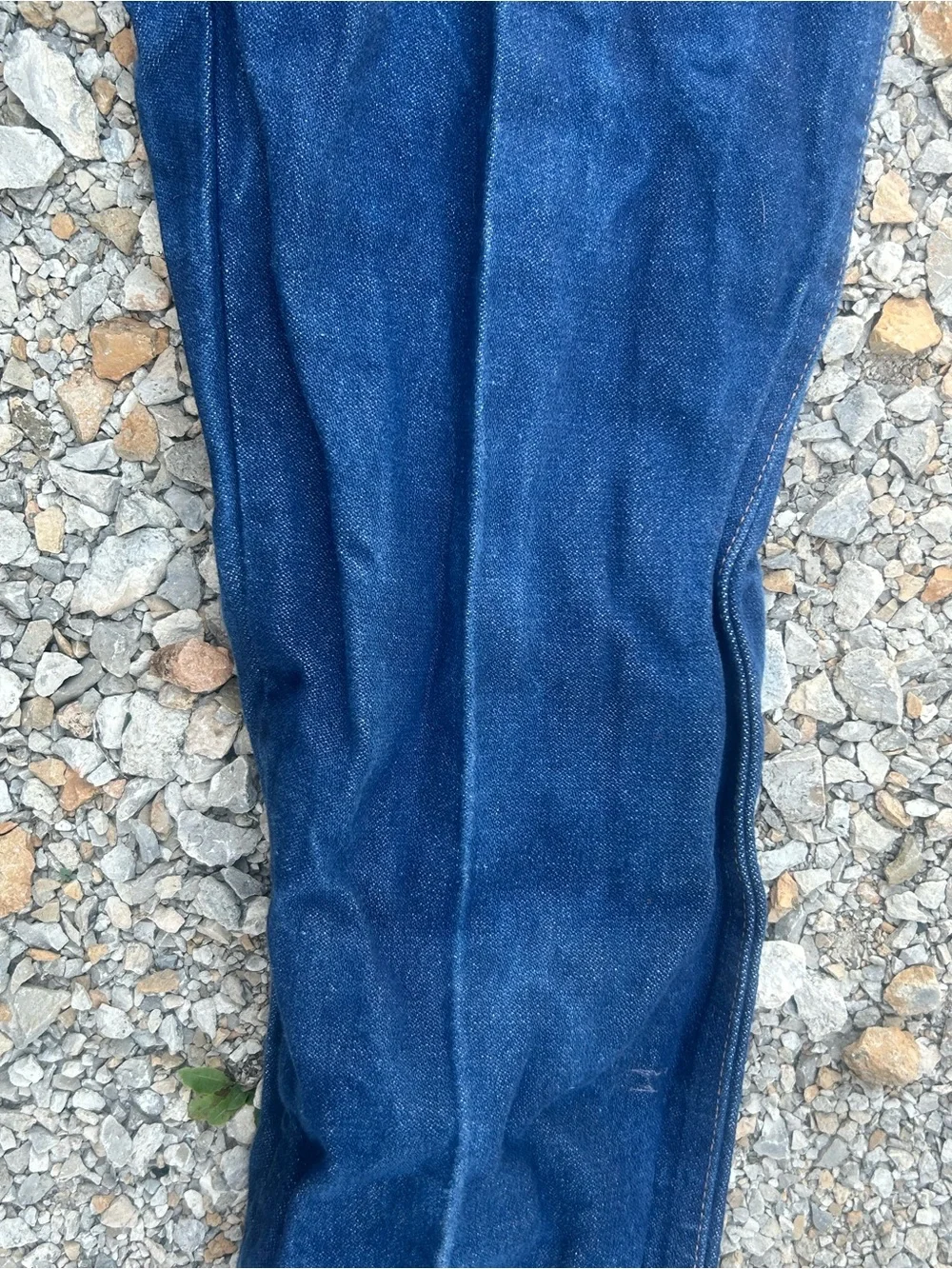 Wrangler Blue Denim Jeans with Orange Stitching 33x32